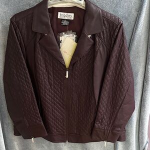 Bradley Quilted Deep Purple Leather Jacket